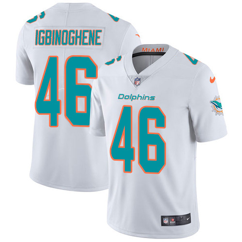 Miami Dolphins #46 Noah Igbinoghene White Men Stitched NFL Vapor Untouchable Limited Jersey->miami dolphins->NFL Jersey